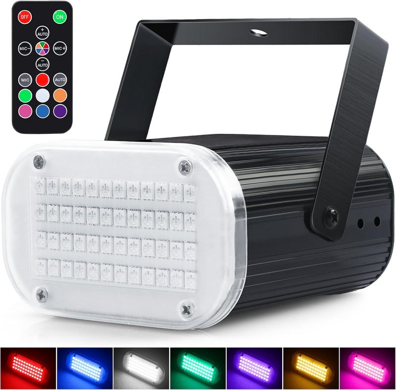 Luditek Halloween Mini LED Strobe Light, Multi-Color Sound Activated Disco Party Lights w/Remote Control, Flashing Strobe Lamp for Outdoor Indoor Home Room Decorations Karaoke - Image 1